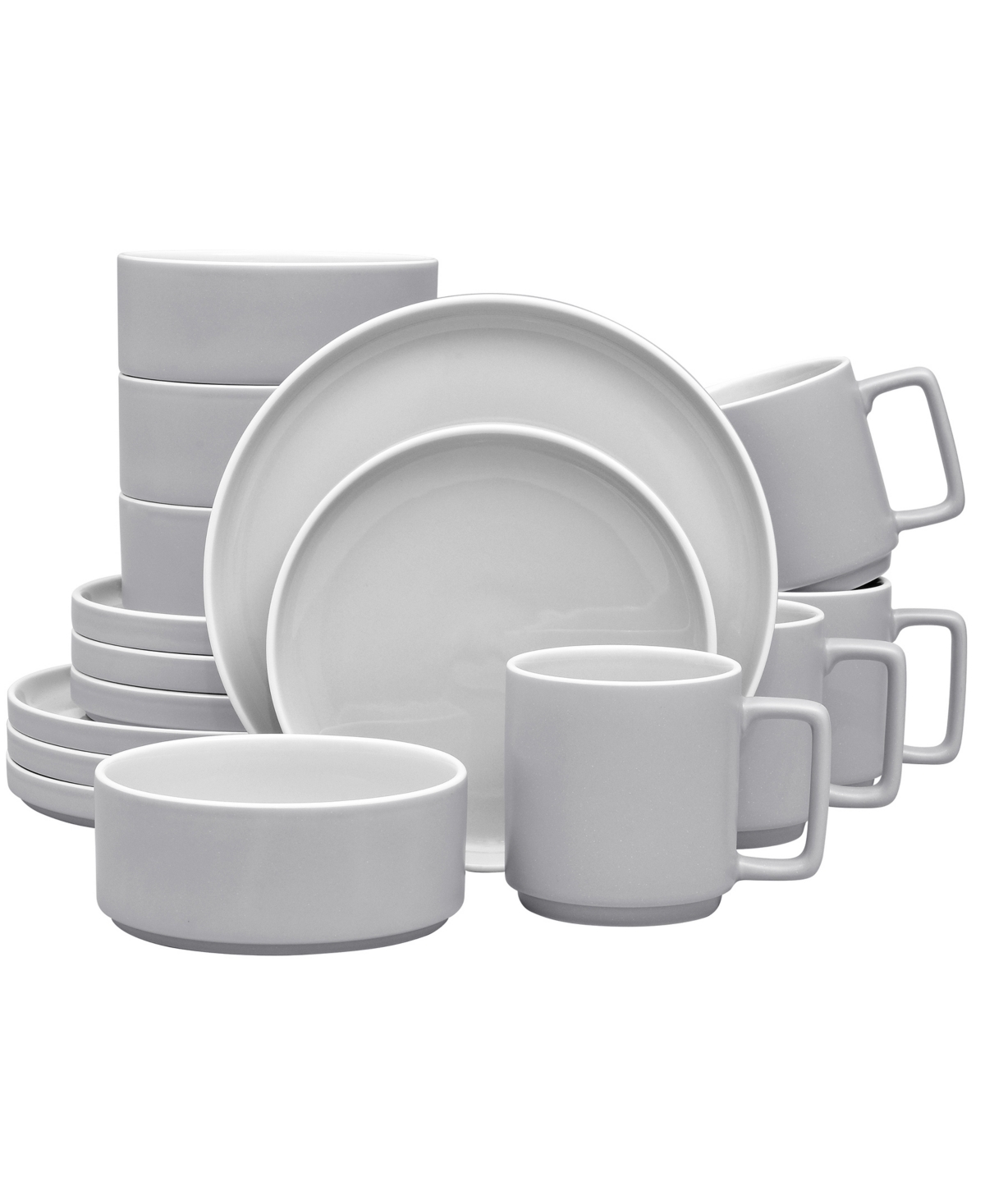 ColorTrio Stax 16 Piece Dinnerware Set, Service for 4 - Clay