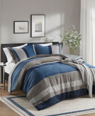Boulder Stripe Micro Suede 2-Pc. Comforter Set, Twin/Twin XL
