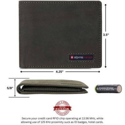 Men's Connor Executive Bifold Wallet | Business Passcase for Men | Premium Leather | Dual ID Windows | RFID Blocking | Gift Box Included