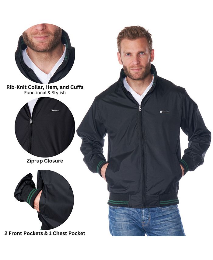 Alpine Swiss Men's Lightweight Bomber Jacket Casual Windbreaker Varsity