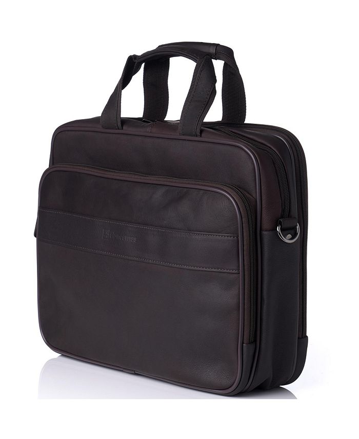 Alpine Swiss Messenger Bag Leather 15.6 Laptop Briefcase Portfolio