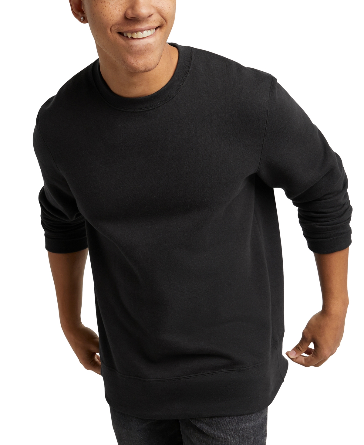 Alternative Apparel Hanes Original Men's Fleece Sweatshirt In Black