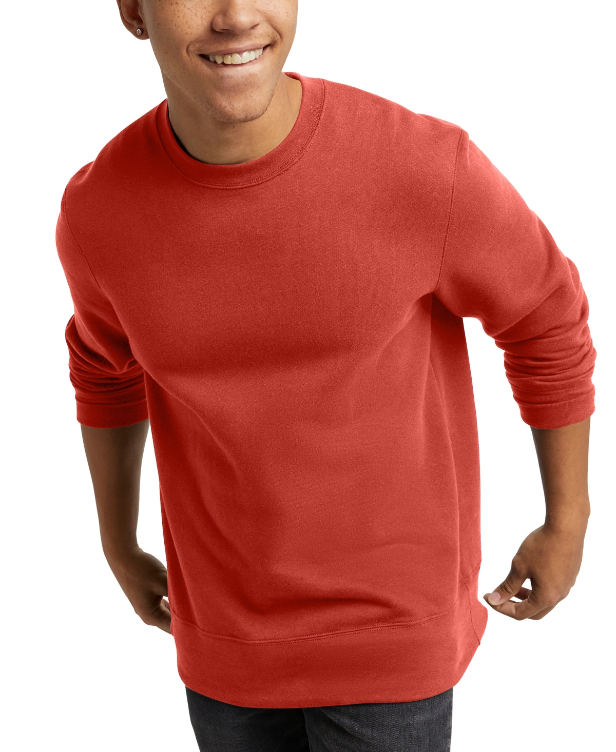 Alternative Apparel Hanes Original Men's Fleece Sweatshirt In Red River Clay