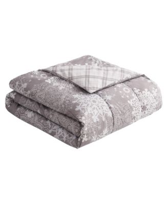 Shop Jessica Sanders Artic Snow Reversible Comforter Sets In Gray