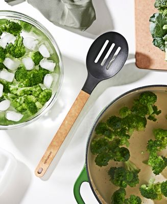 Gourmet Series Nylon Slotted Spoon with Black Head Handle, 14"