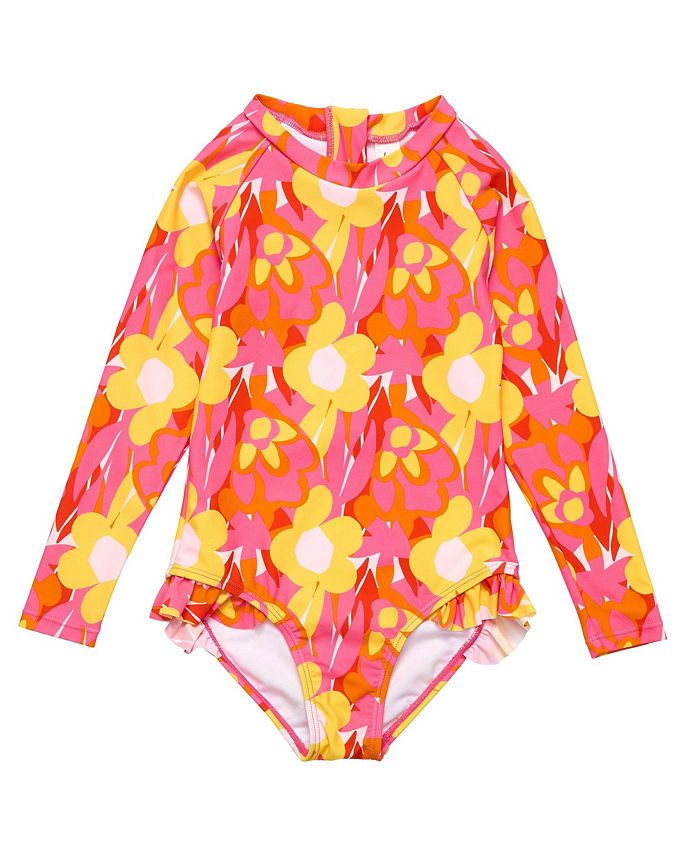 Snapper Rock Toddler, Child Girls Pop of Sunshine LS Surf Suit - Macy's