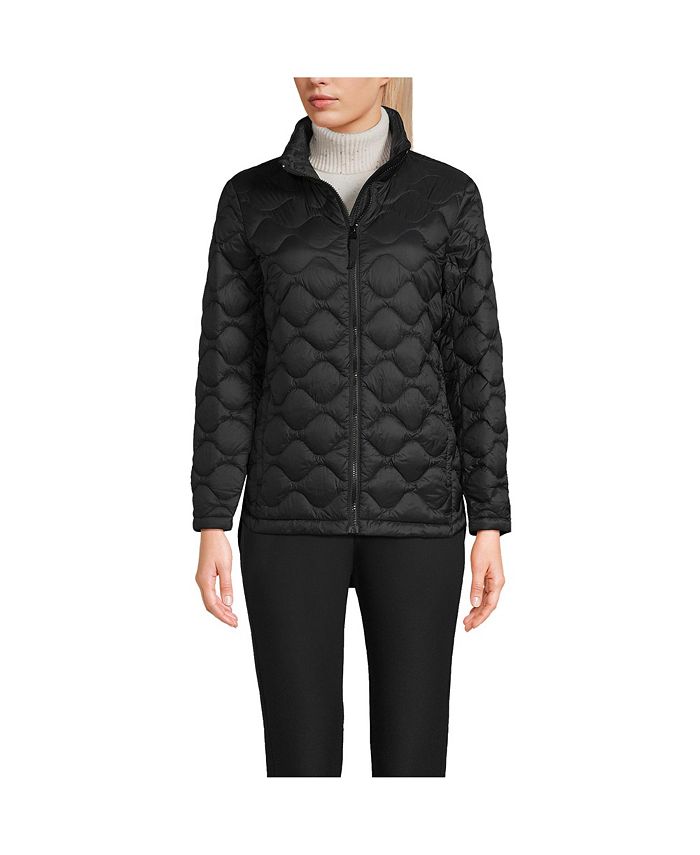 Lands' End Women's Ultralight Quilted Packable Down Jacket Macy's