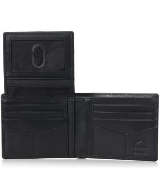 Alpine Swiss Mathias Men's Bifold Wallet - Genuine Leather, RFID, Divided Bill Section, 10+ Card Slots, Brown