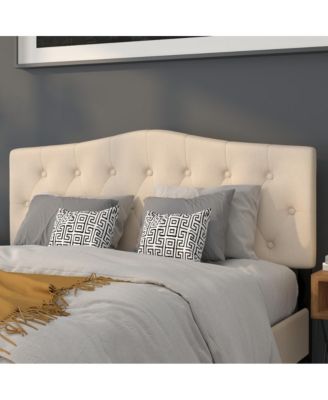 Queen size Foam Arched Queen Button Tufted Upholstered Headboard