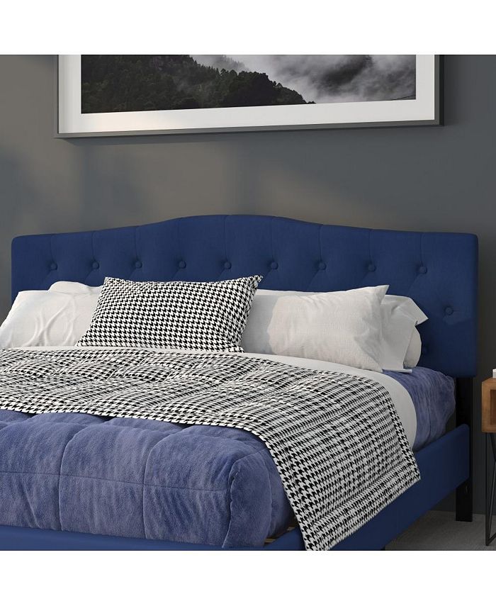 EMMA+OLIVER Arched King Button Tufted Upholstered Headboard Macy's