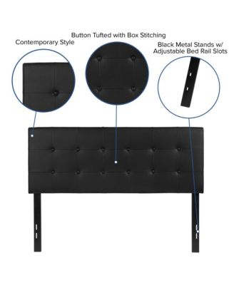 1 Pc Upholstered Headboard Full Size Button Tufted Design Bedroom Furniture