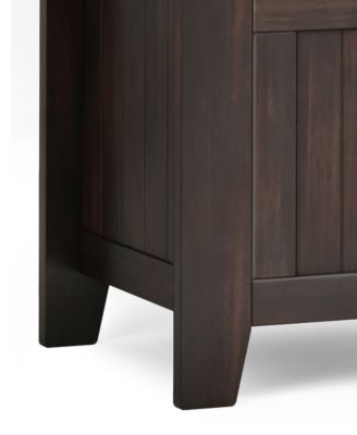 Acadian 25" Solid Wood Small Entryway Storage Bench