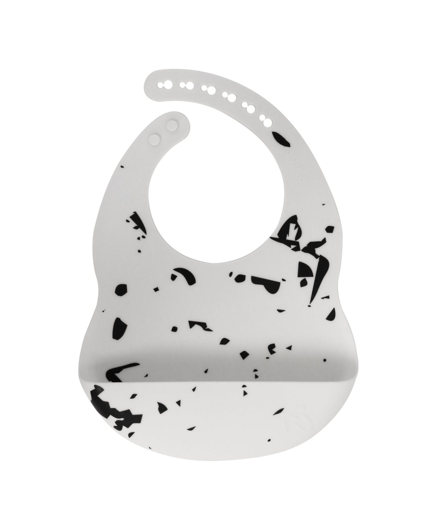 Soft Silicone Waterproof Baby Bib with catch all pocket, Adjustable