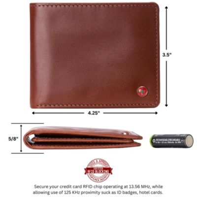 Men's Connor Executive Bifold Wallet | Business Passcase for Men | Premium Leather | Dual ID Windows | RFID Blocking | Gift Box Included