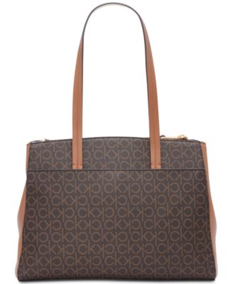 Hadley Signature Colorblocked Triple Compartment Tote