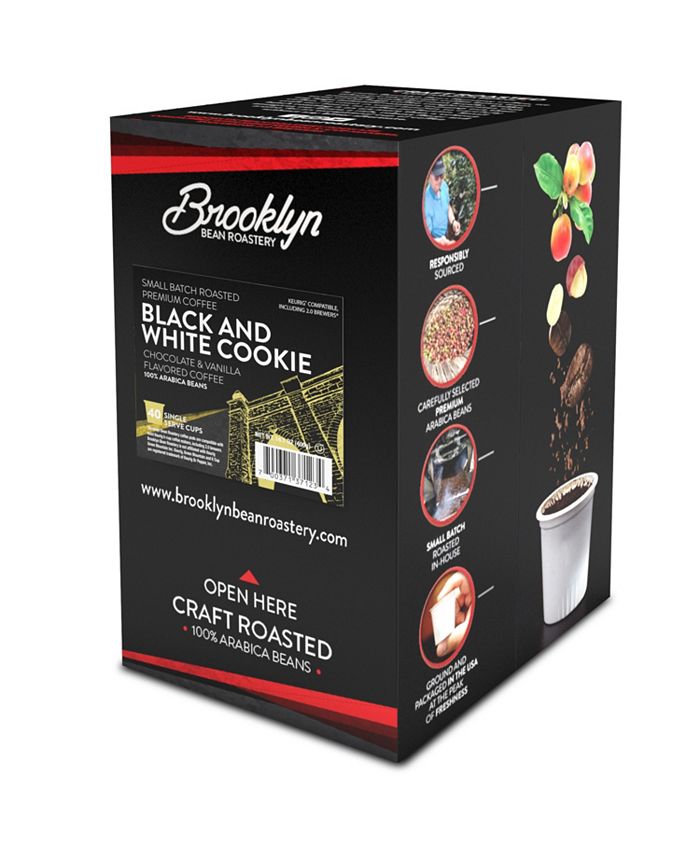 Brooklyn Beans Roastery Brooklyn Beans, Flavored Black and White Cookie Coffee Pods,2.0 Keurig