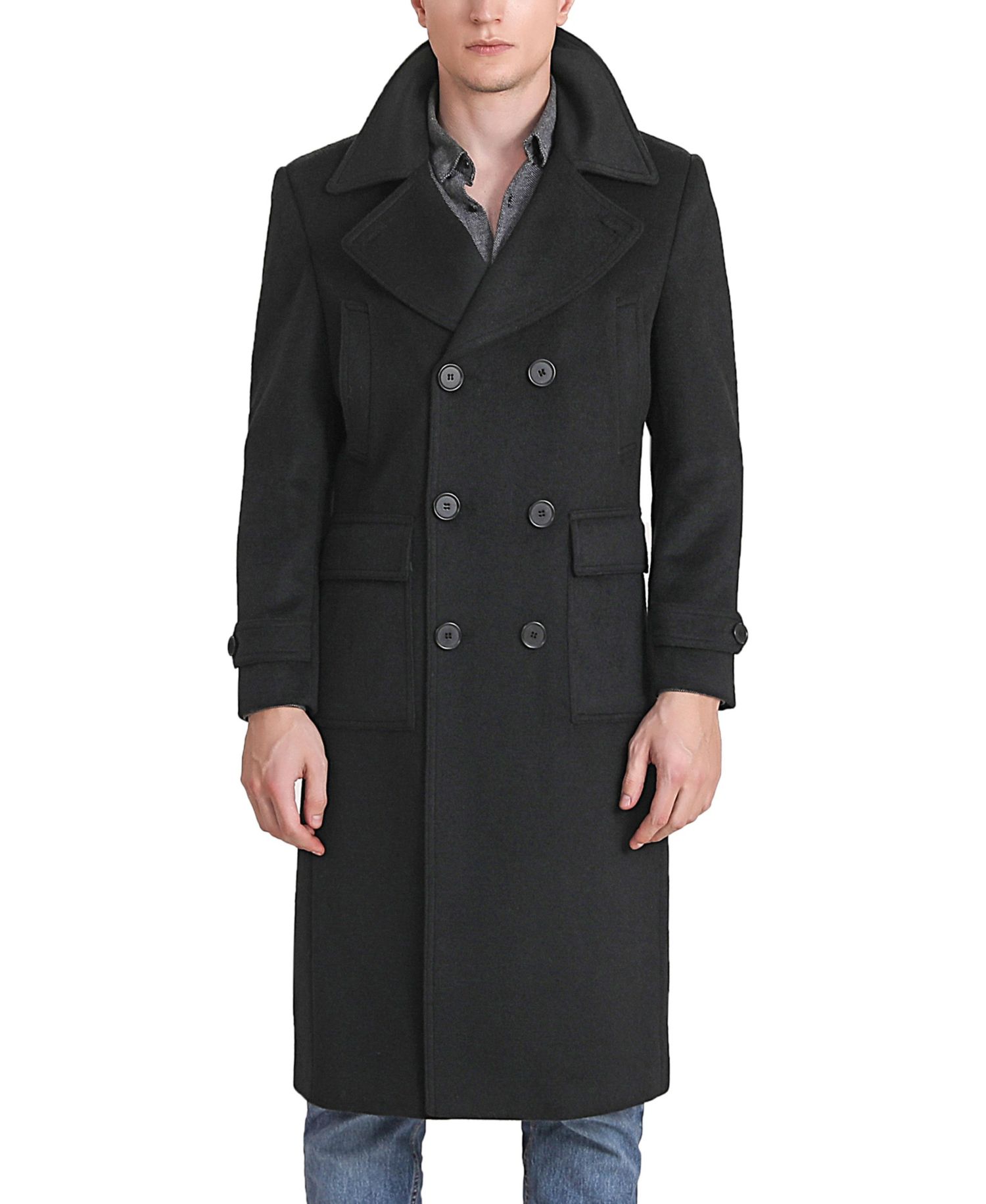 Men's Peter Wool Blend Long Walker Coat