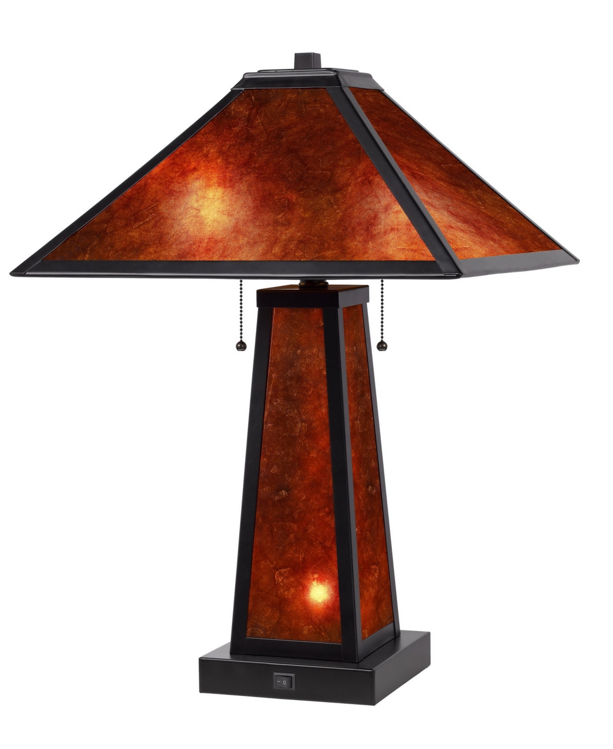 Cal Lighting 23.5" Height Amber Table Lamp In Mica