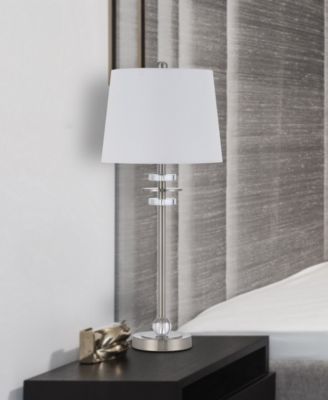 28.5" Height Metal and Crystal Lamp Set