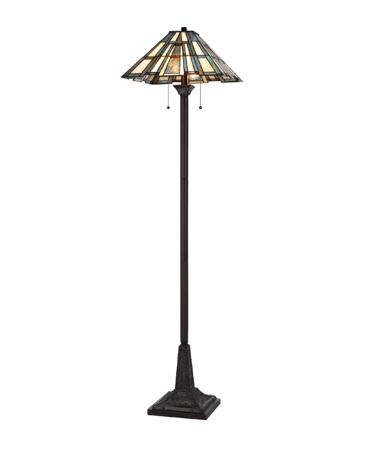 Cal Lighting 62" Height Metal And Resin Floor Lamp In Dark Bronze