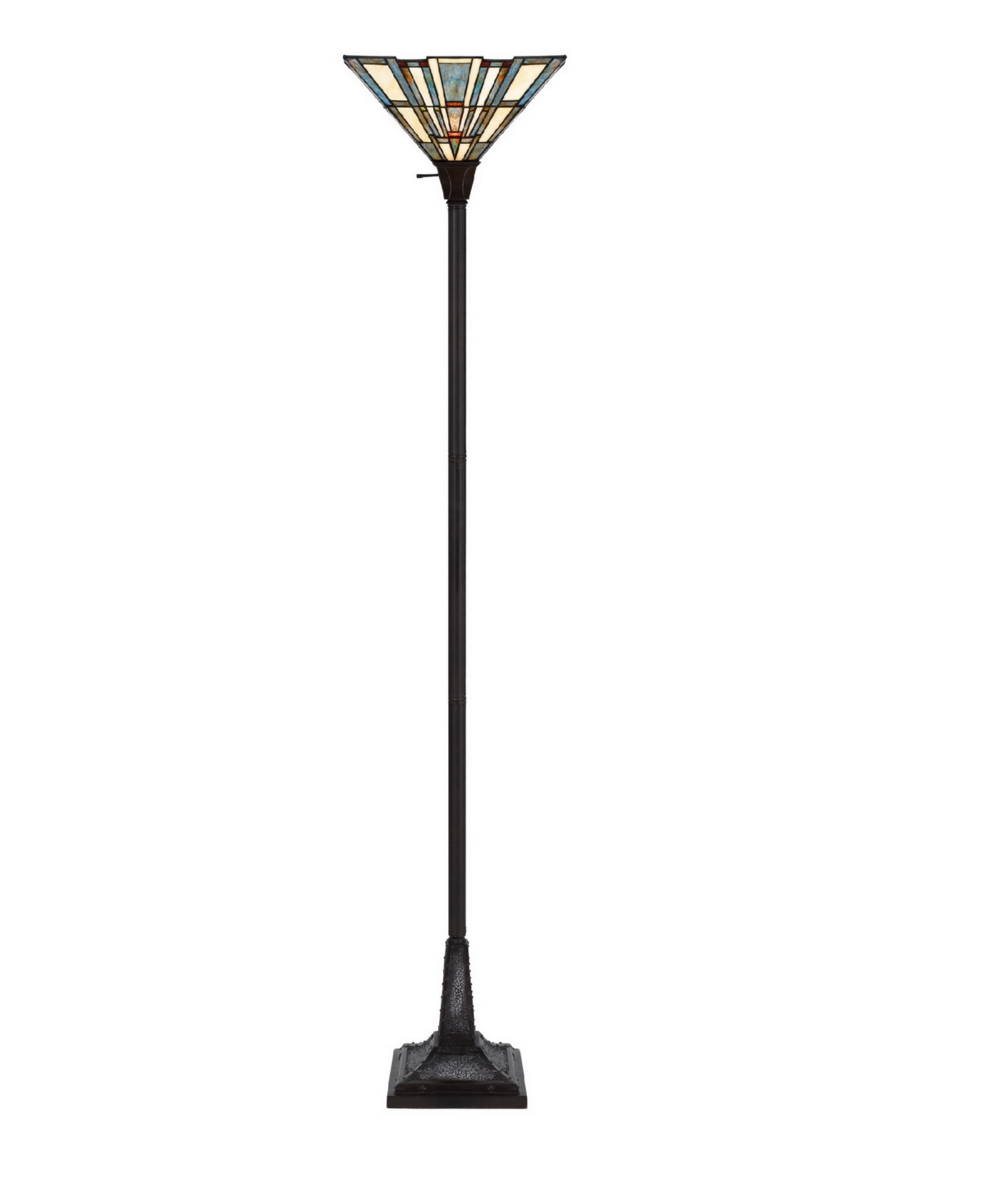Cal Lighting 72" Height Metal And Resin Torchiere In Dark Bronze