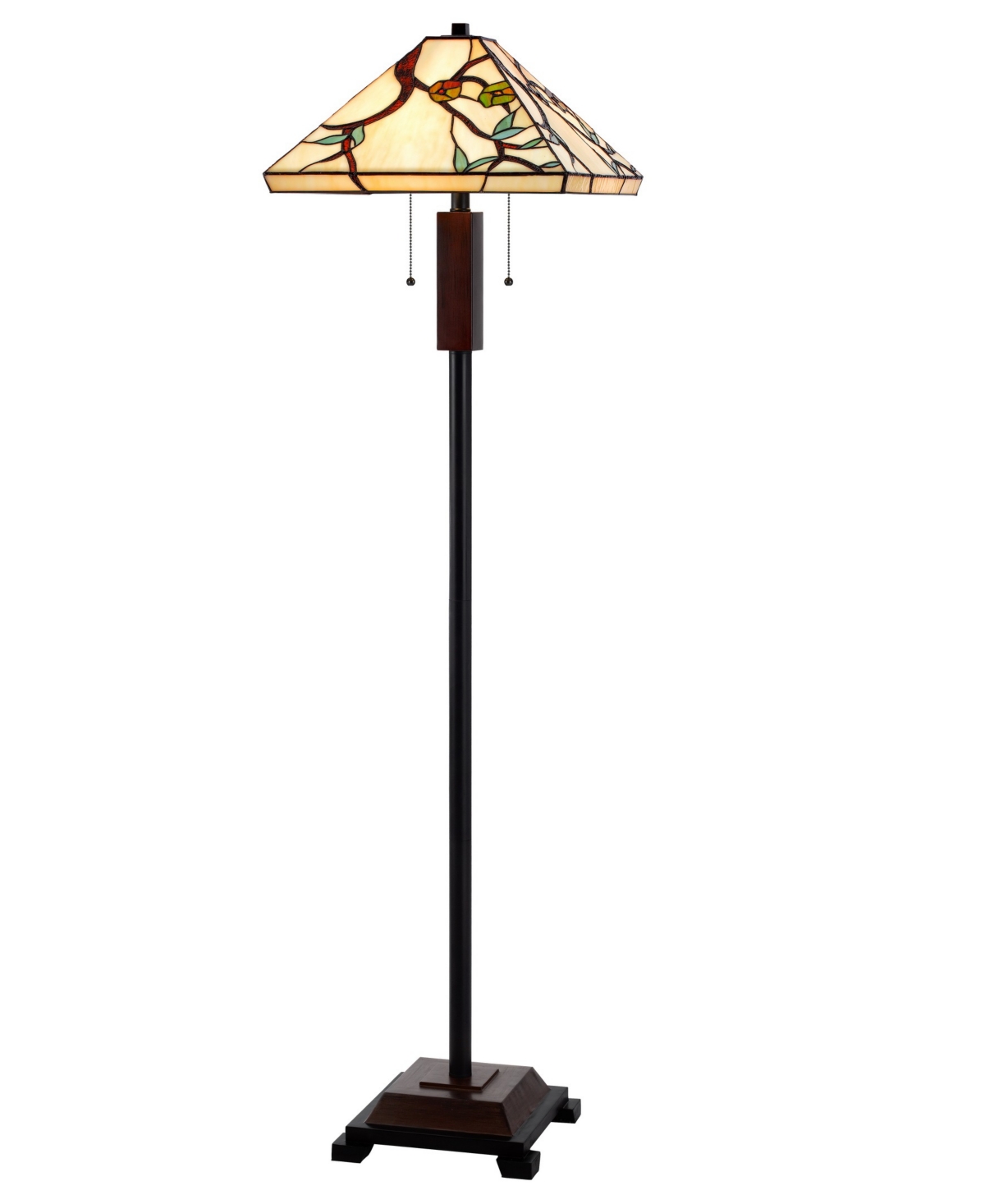 Cal Lighting 60" Height Metal And Resin Floor Lamp In Dark Bronze,wood