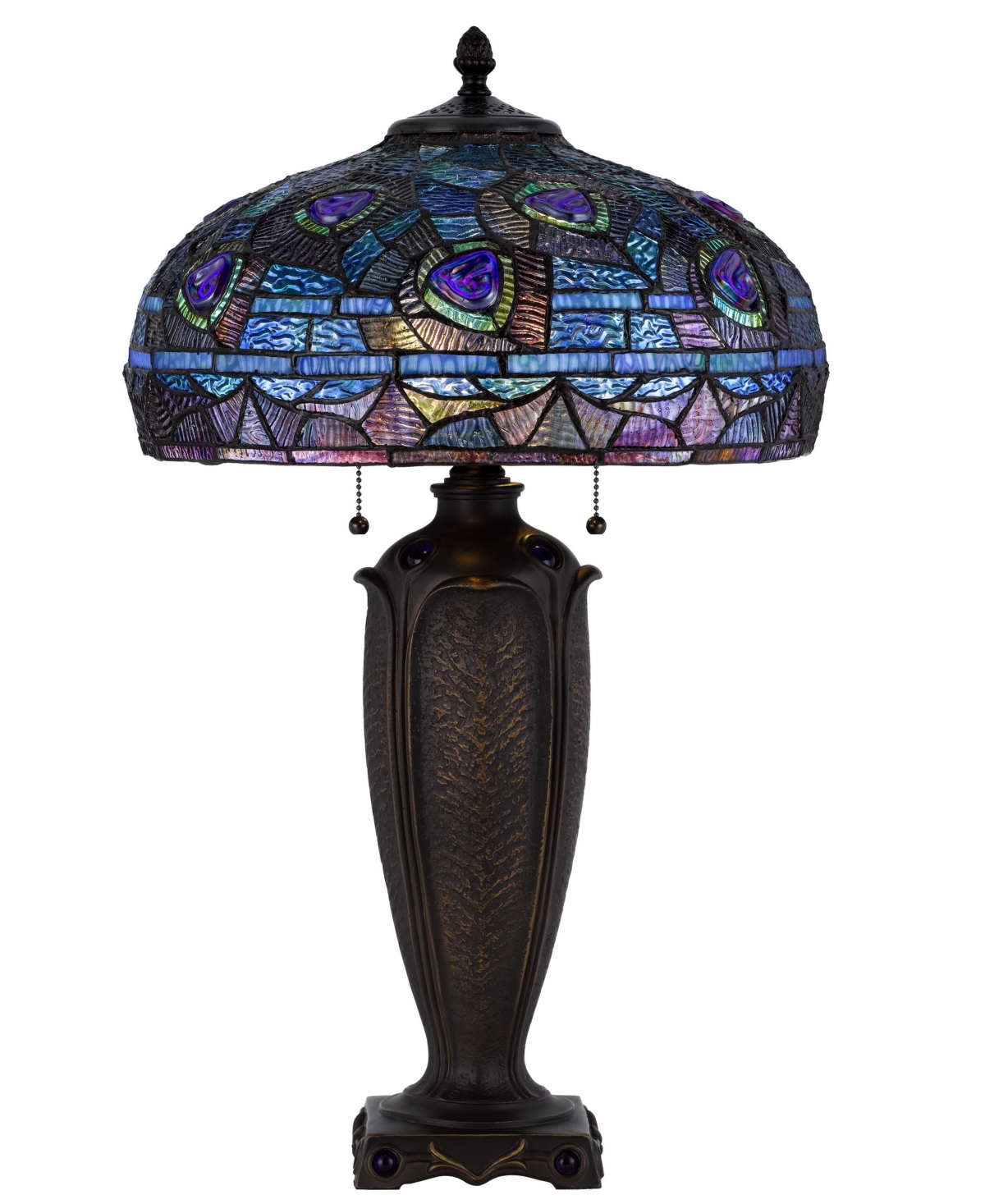 Cal Lighting 26" Height Metal And Resin Table Lamp In Dark Bronze