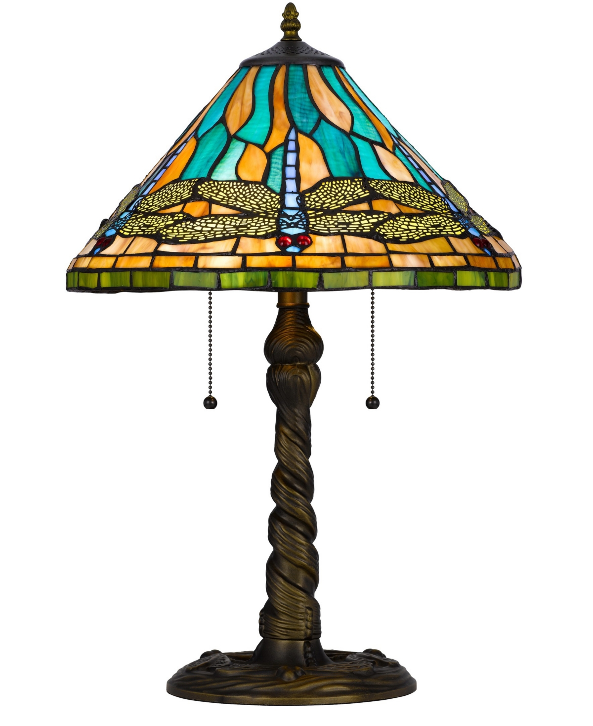 Cal Lighting 23.5" Height Metal And Resin Table Lamp In Antique Brass