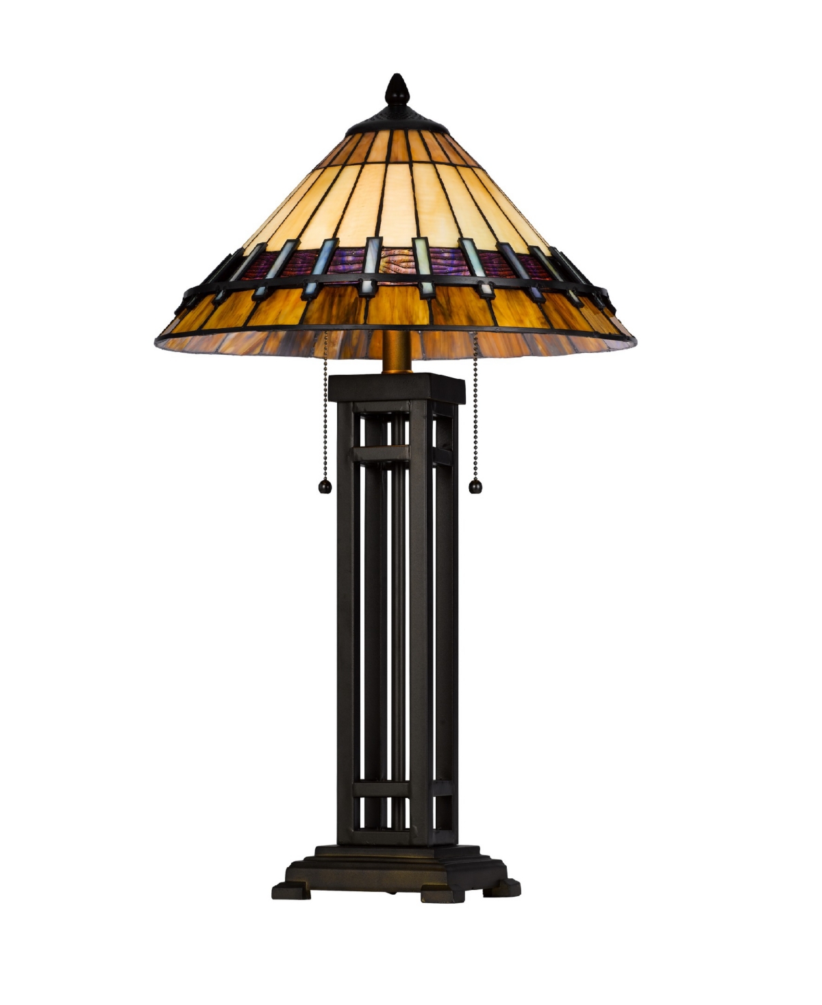 Cal Lighting 25.5" Height Metal And Resin Table Lamp In Dark Bronze