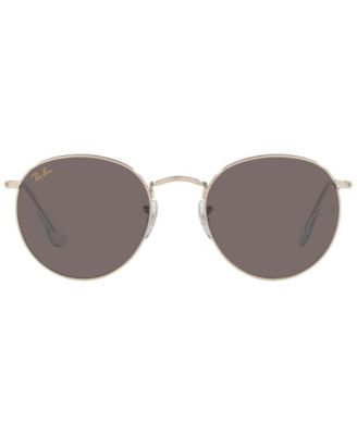 Unisex Round Metal Legend Gold Sunglasses, RB3447L