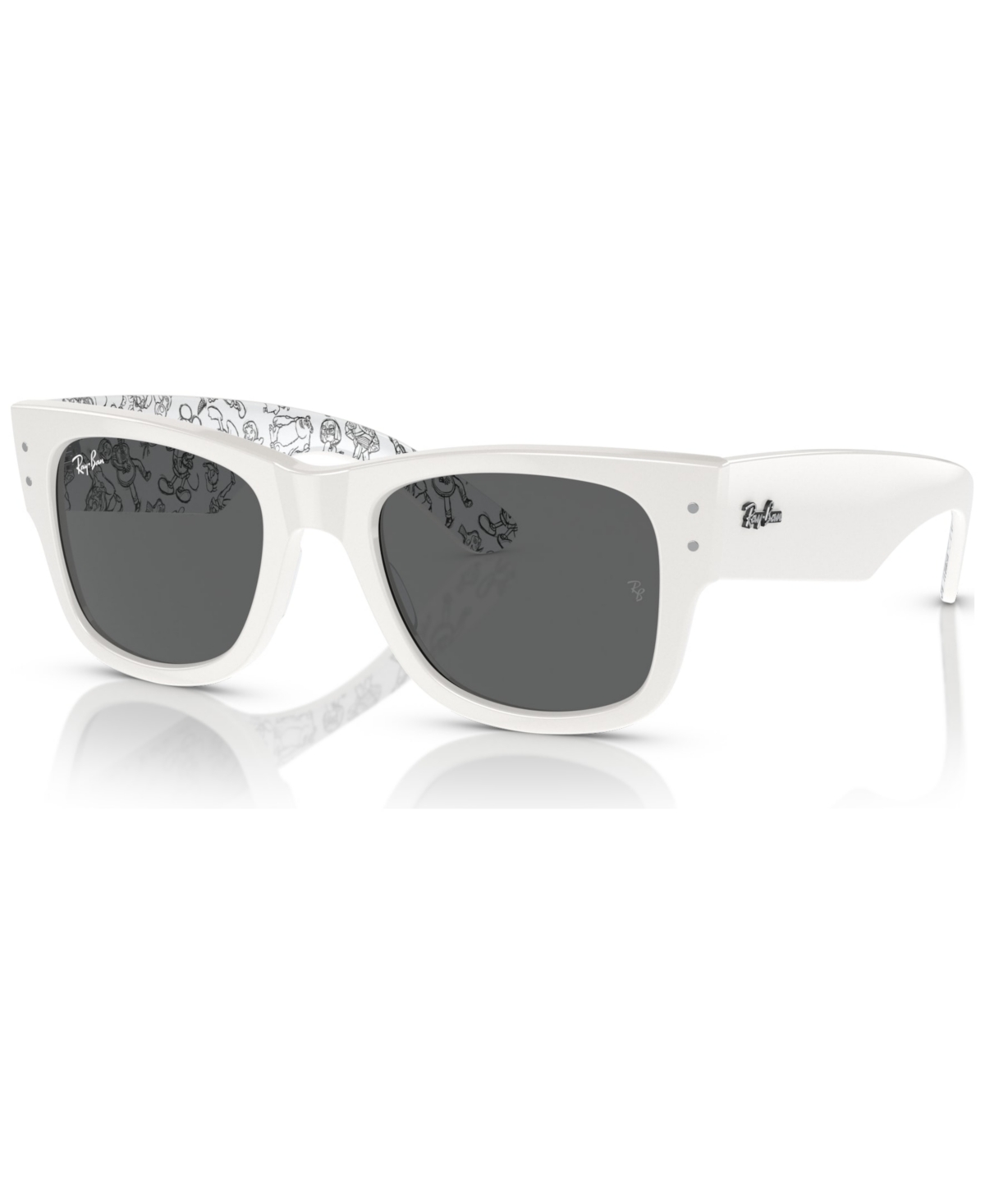 Ray Ban Unisex Mega Wayfarer Disney 100th Anniversary Sunglasses RB0840S White Smart Closet