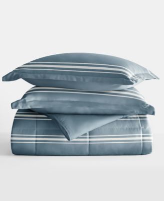 Ultra Soft Stripe Reversible 3- Pc. Comforter Set, Queen