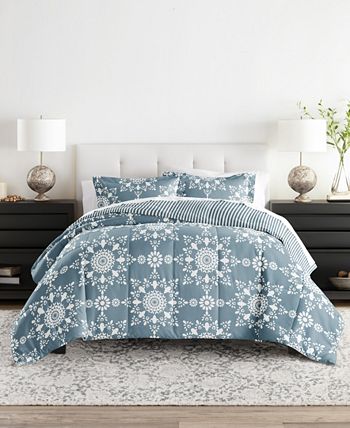 Home Collections - 🌿Juego de cobertores reversible de 19 piezas, Queen  size, incluye: 1️⃣Cobertor Reversible 1️⃣Cubre Colchón 1️⃣Sabana 2️⃣Fundas  de almohadas 4️⃣Forros de cojines 1️⃣Juego de baño de 3 piezas 6️⃣Cortinas  1️⃣Alfombra
