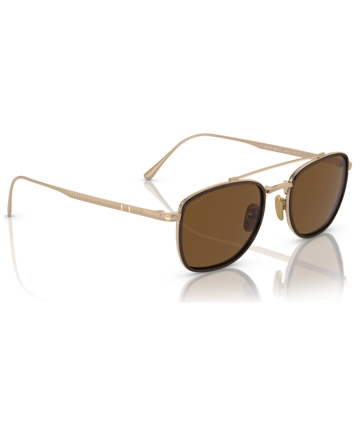 Persol Men's Polarized Sunglasses, Polar Po5005st In Gold,brown