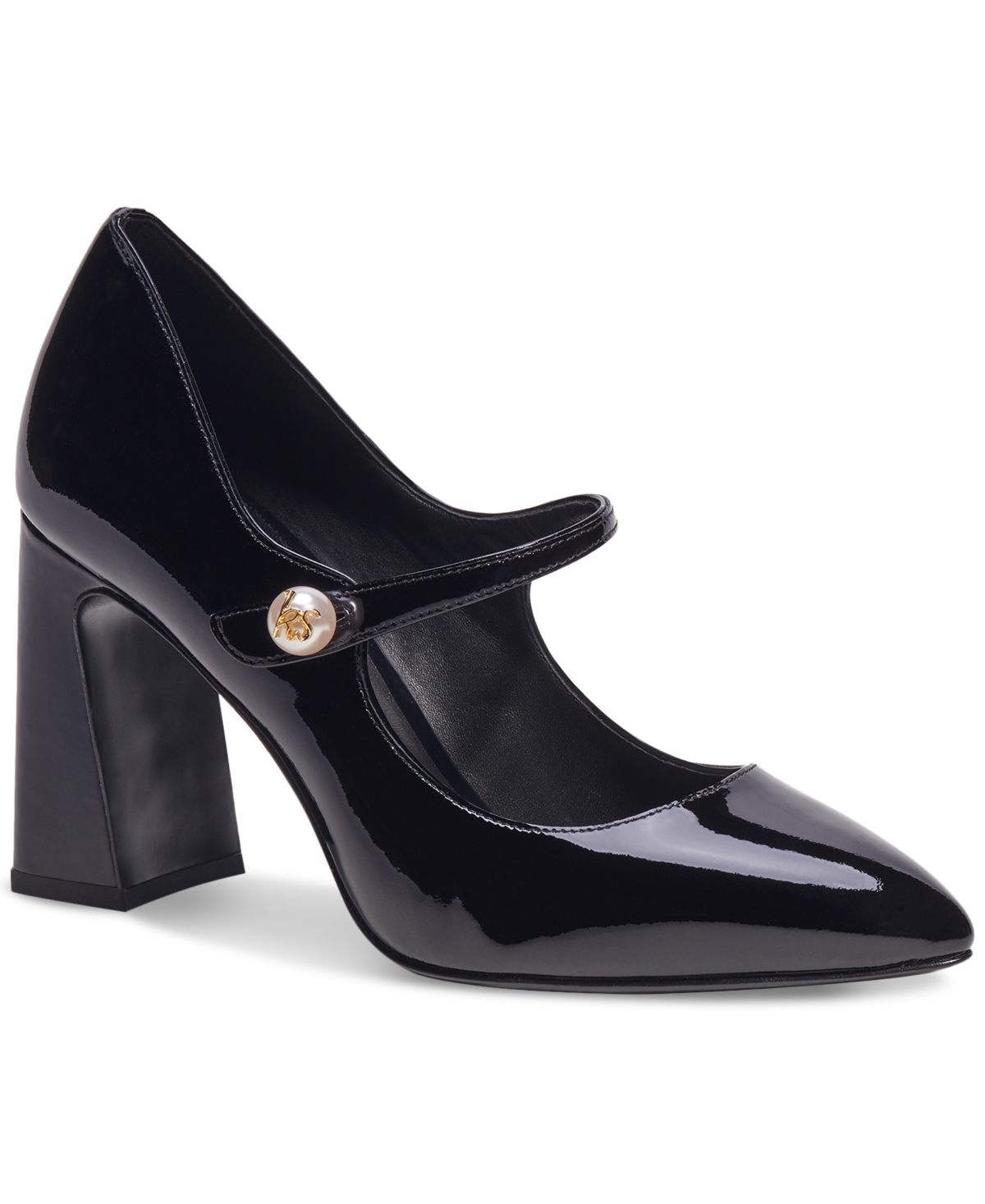 Kate Spade Women's Maren Ankle-strap Pumps In Black Pearl Patent