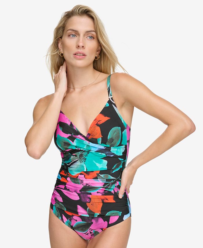 Calvin Klein Twist-Front Tummy-Control One-Piece Swimsuit, Created