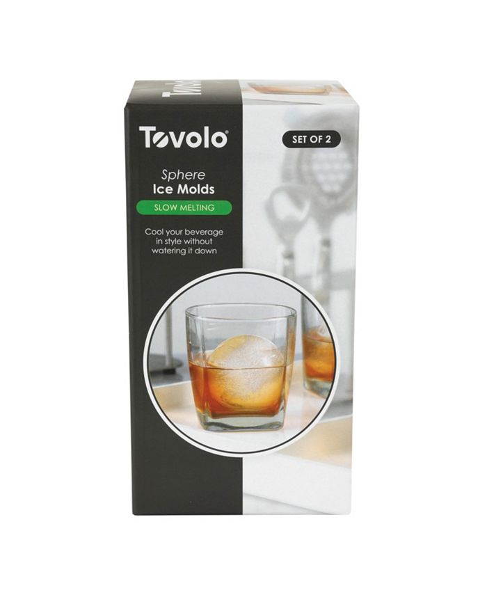 Tevolo Silicone Ice Sphere Molds 2.5 Rounds - Add Class To Your Whiskey  Drinks