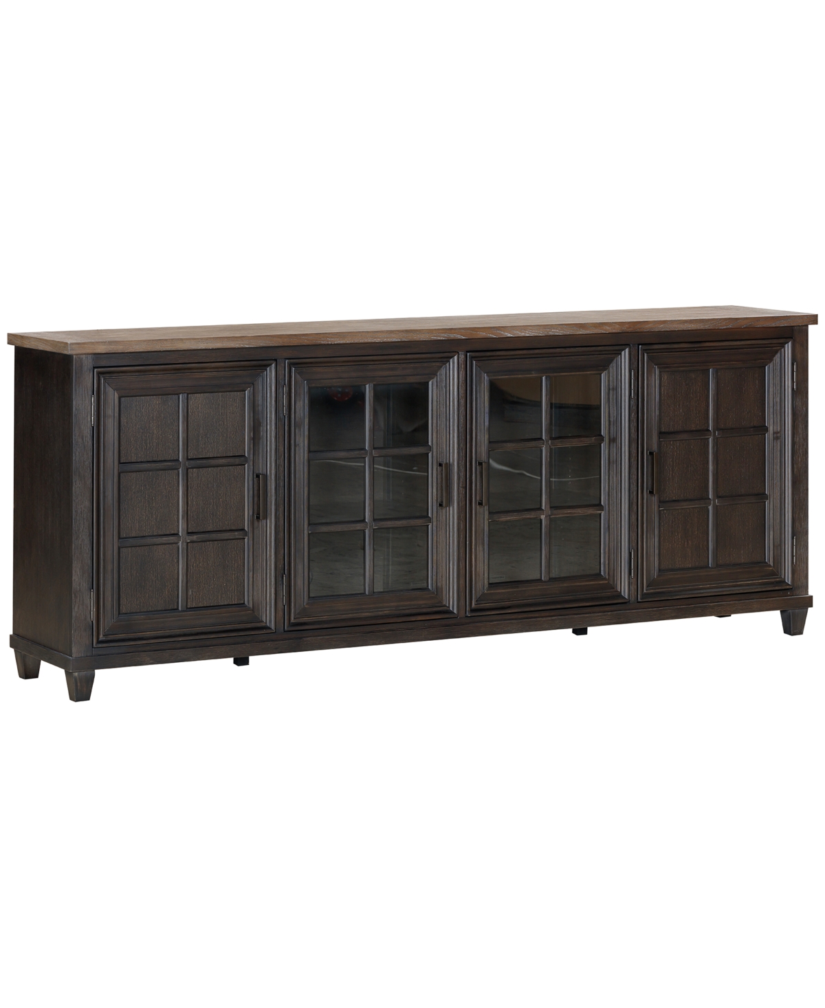 MACY'S 84" DAWNWOOD TV CONSOLE WITH 4 DOORS 
