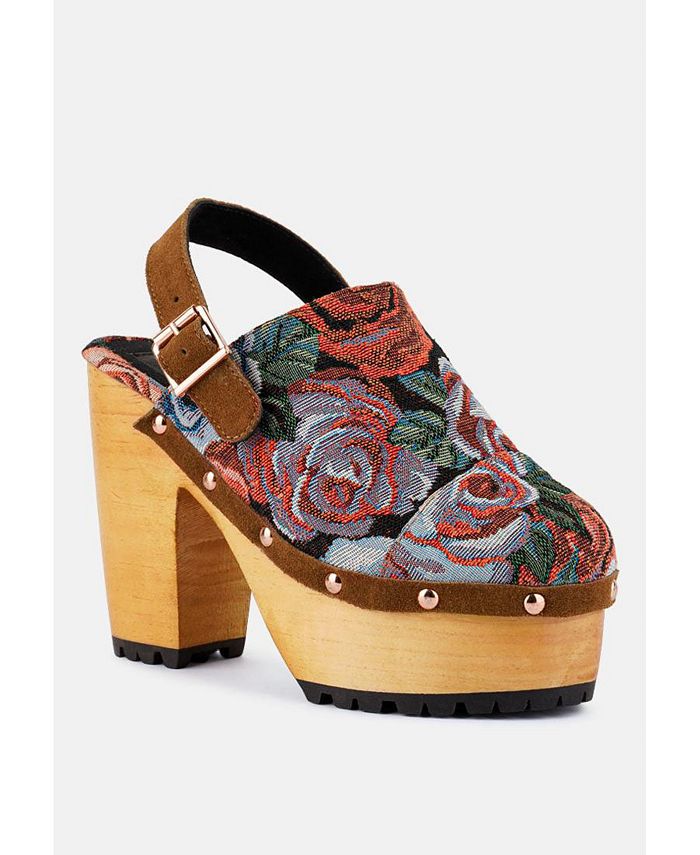 Rag & Co MURAL Womens Tapestry Handcrafted Clogs - Macy's