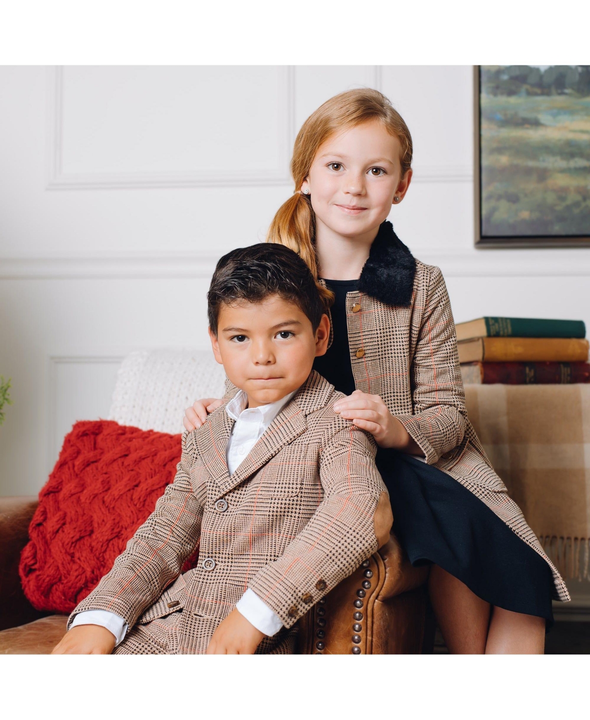 Hope & Henry Girls Collared Fleece Swing Coat