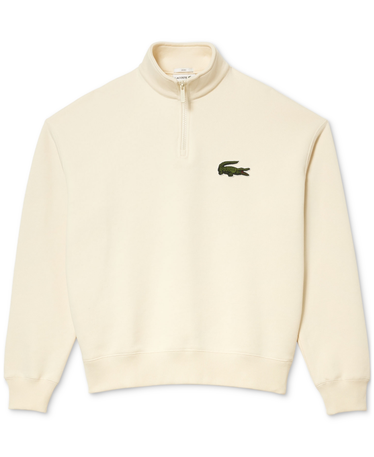LACOSTE MEN'S RELAXED FIT FRENCH TERRY QUARTER-ZIP SWEATSHIRT