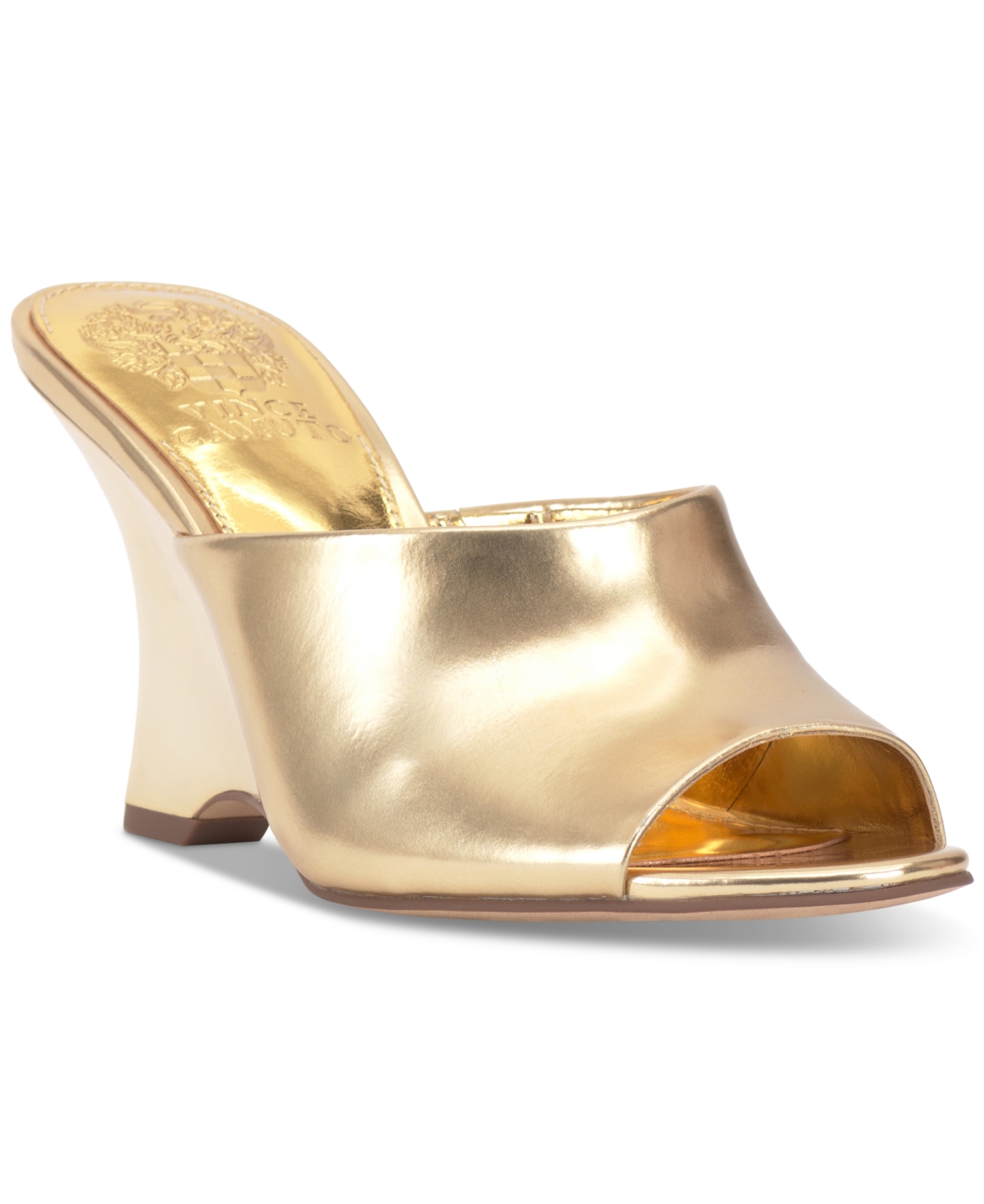 Vince Camuto Women's Vilta Slip-on Sculpted Wedge Sandals In True Gold