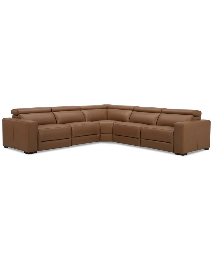 Macy's leather new arrivals sectional recliner