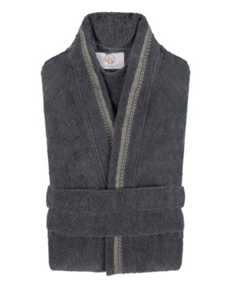 Unisex Tinsel Lounge Cotton Terry Bathrobe with Embroidery