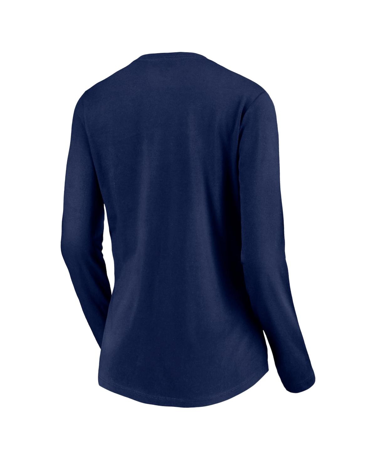 Fanatics Women's  Navy Notre Dame Fighting Irish Play Like A Champion Today Shamrock Long Sleeve V-ne In Navy