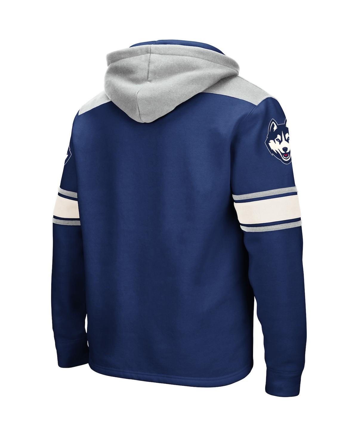 Men's ColosseumUConn Huskies 2.0 Lace-Up Pullover Hoodie - Navy