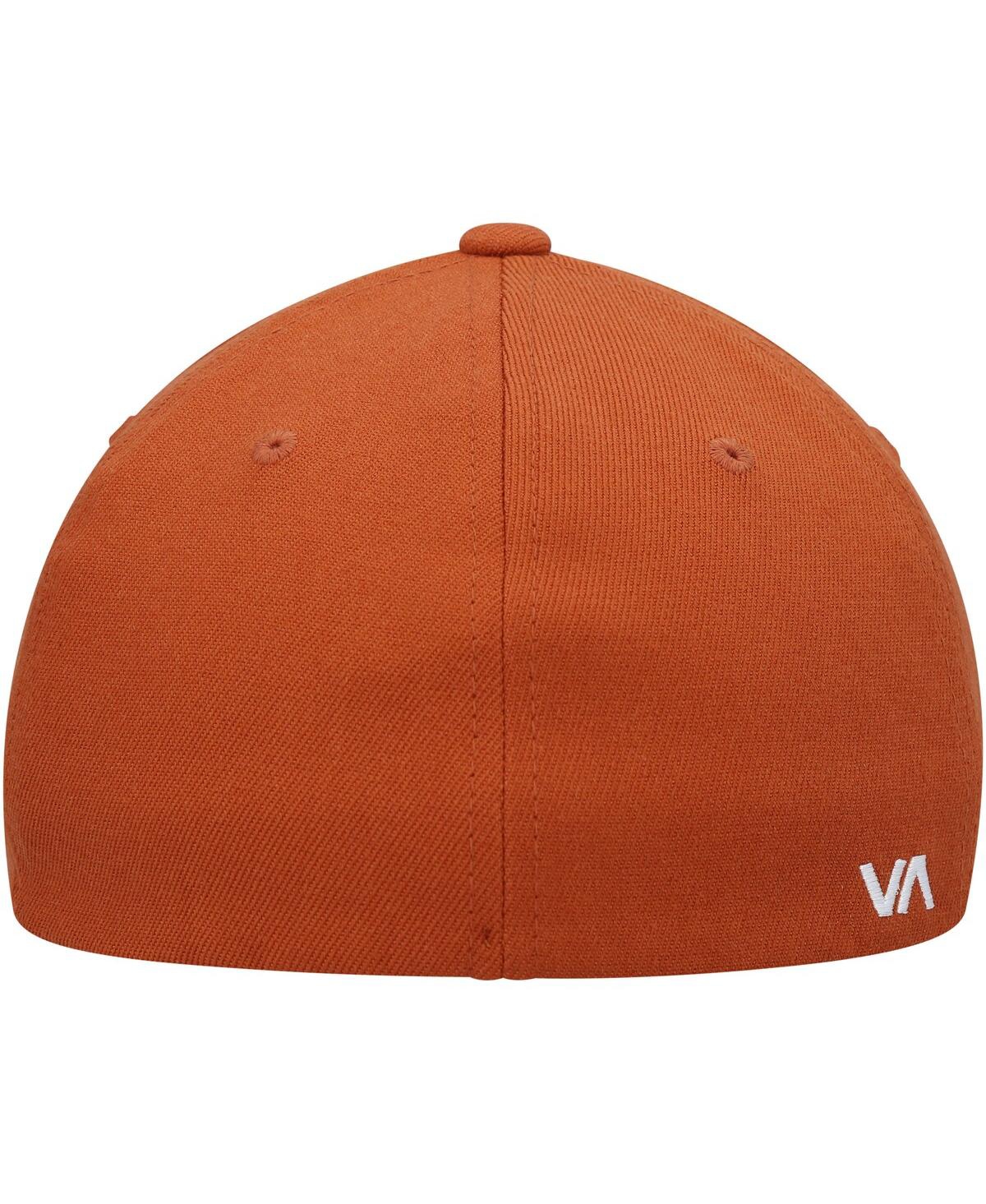 Shop Rvca Men's  Orange Flex Fit Hat