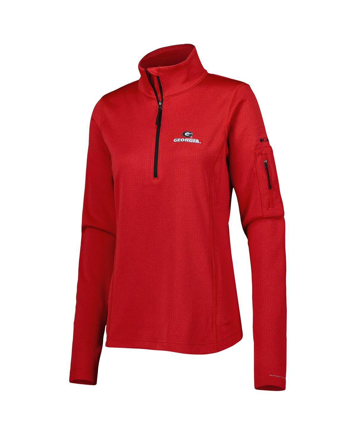 Columbia Red Georgia Bulldogs Park View Omni-wick Half-zip Top In Red