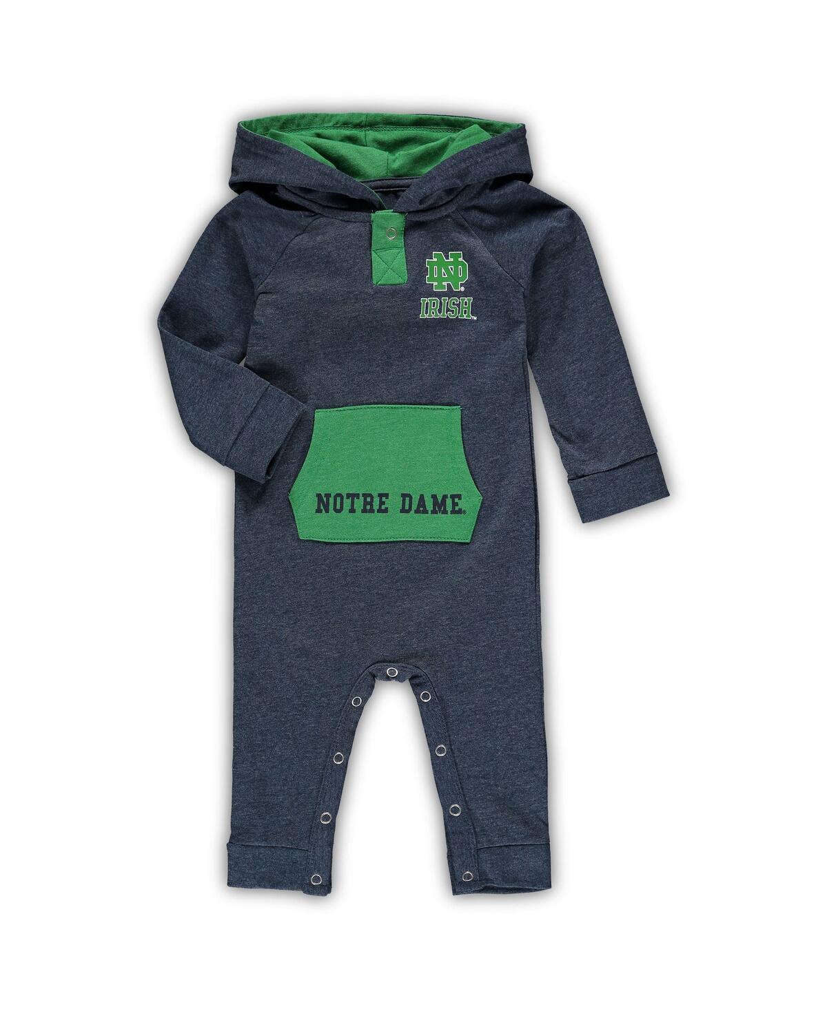Shop Colosseum Newborn And Infant Boys And Girls  Heathered Navy Notre Dame Fighting Irish Henry Pocketed