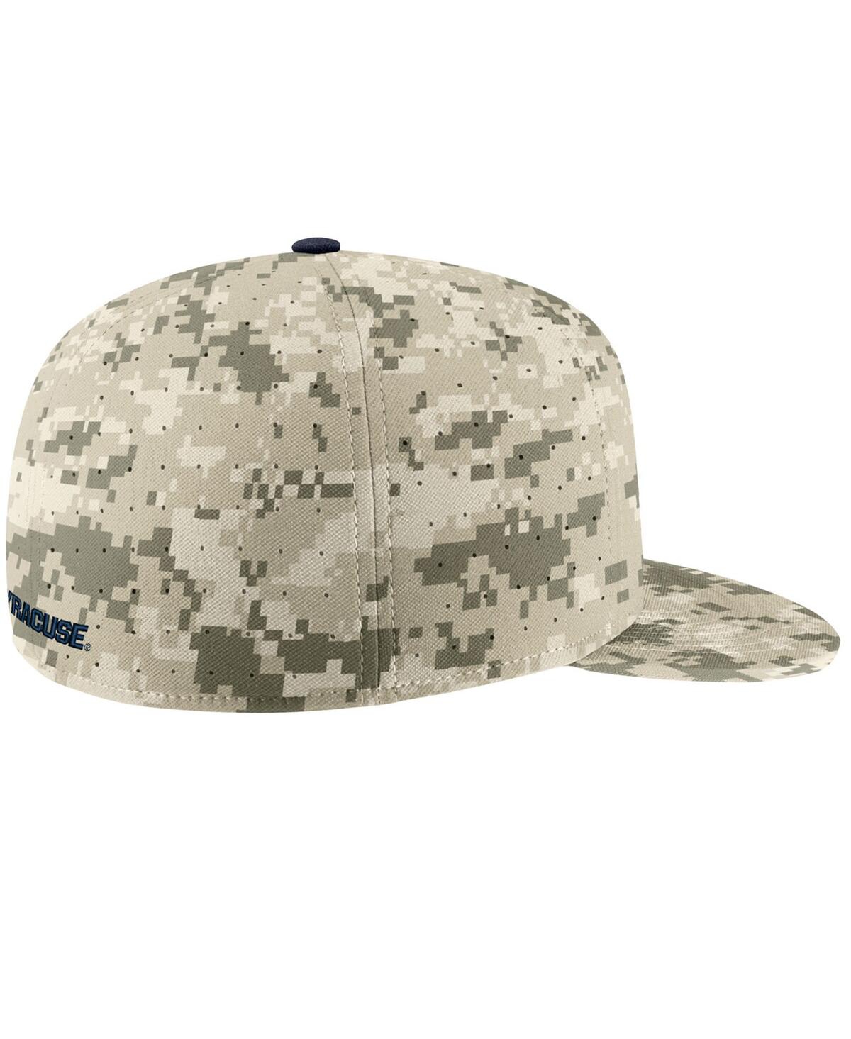 Shop Nike Men's  Camo Syracuse Orange Aero True Baseball Performance Fitted Hat